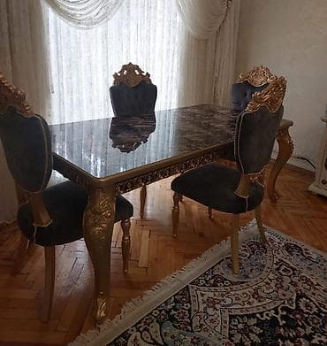 masası: Masa desti satilir 6 stulu var acilan deyil teze kimidi Qiymeti 600 — 1