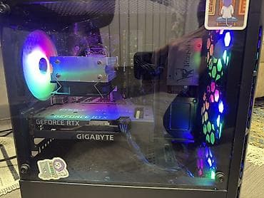 mini pc computer: Gaming/iş kompüteri – RGB işıqlanma, şüşə yan panel Real alıcıya — 2