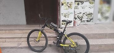 velosiped krediti: Təcili: Tosa brendli qatlanan dağ velosipedi - Rəng: qara-sarı - — 2