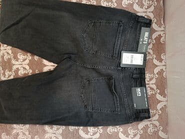 kişi ucun klassik qara kostyum: Cins şalvar — 1