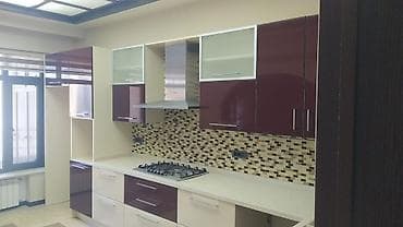 ремонт кухни в хрущевке: Mətbəx mebeli dəsti – müasir dizayn, L formalı yerləşim - Üst və alt — 3