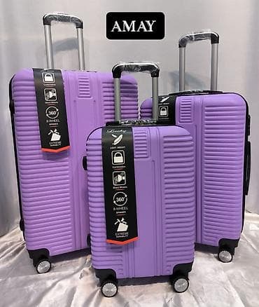 Çamadanlar: AMAY sərt gövdəli səyahət çamadan dəsti. S 50₼. M 70₼. L 100₼. yeni — 2