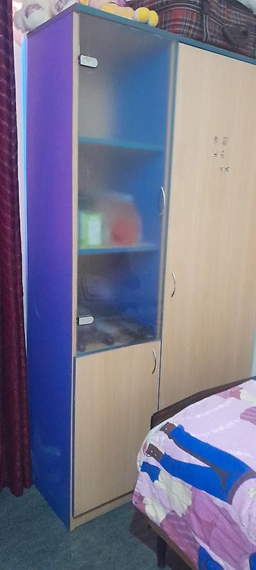 Uşaq/yeniyetmə otağı üçün iki bölməli şkaf - Material: laminat lalafo.az -da Uşaq/yeniyetmə otağı üçün iki bölməli şkaf - Material: laminat