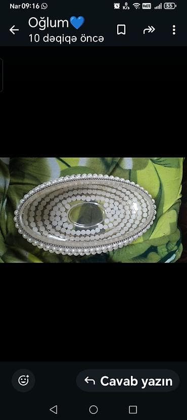 8 mart tort: Bəzəkli oval qab – dekorativ və servis üçün - Material: şəffaf — 2