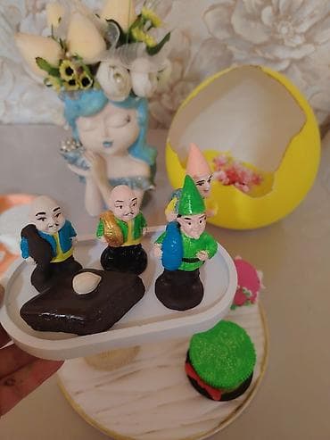 pive bockasi satilir: Novruz temalı əl işləri – boyalı heykəlciklər və dekorativ yumurtalar — 3