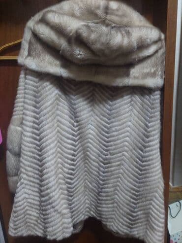 Куртки: Шуба, L, цвет - Бежевый — 4