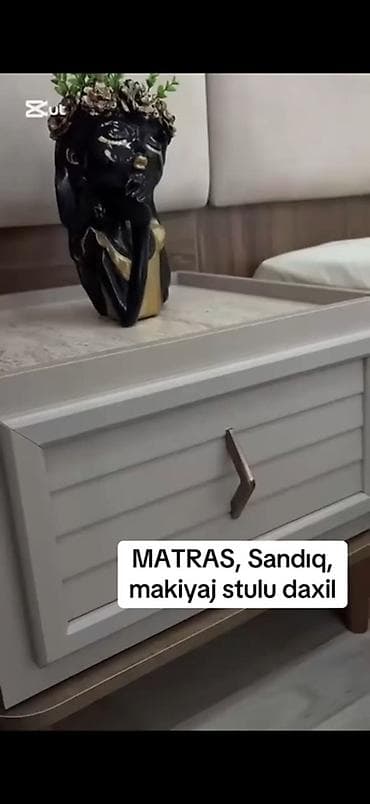 acarlı dolab: Yataq otağı dəsti – müasir skandinavi üslubunda, açıq boz rəng — 4