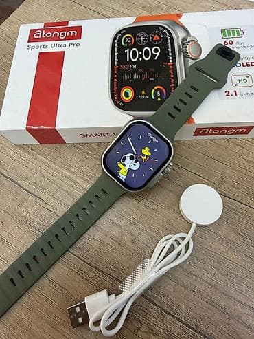 fat: AtonGM Sports Ultra Pro ağıllı saat - 2.1 düym HD AMOLED tam ekran — 1