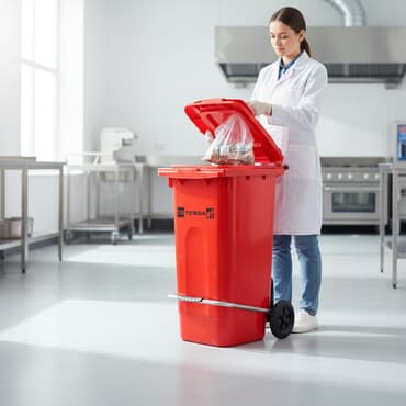 zibil qutuları satışı: Zibil qabi 120 litrlik tullantı qabı – həm ev, həm də iş yerləri üçün — 1