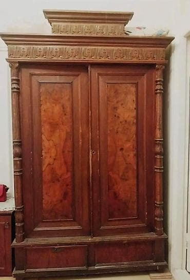 2 qapılı, Siyirməli, Qəhvəyi, Taxta, Açılan, Düz dolab