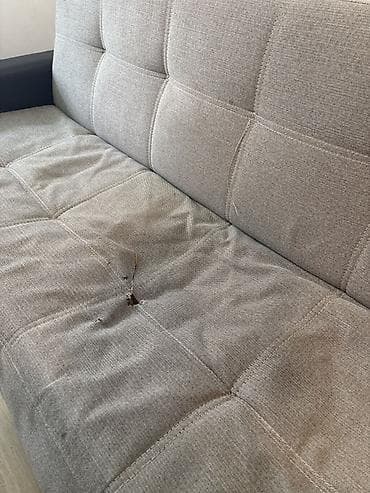 divan madera: Qonaq otağı üçün qatlanan divan - Rəng: açıq boz oturacaq və arxa — 1