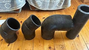 Samovarlar: HDPE boru fitinqləri dəsti Tərkib: - 2 ədəd 45° dirsək (HDPE) - 1 — 2