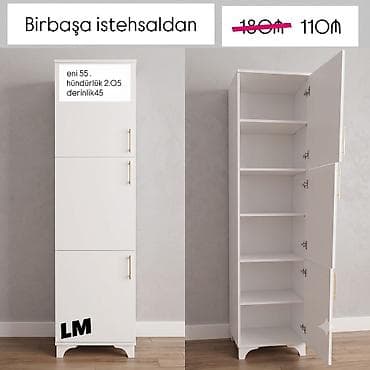 Digər dolablar: Bir qapılı dolablar təmiz laminatla 📌 Qiymət : 110₼ Təhvil qısa — 2