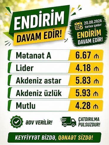 Endirim davam edir! 20.08.2026 tarixinə qədər tikinti materiallarında