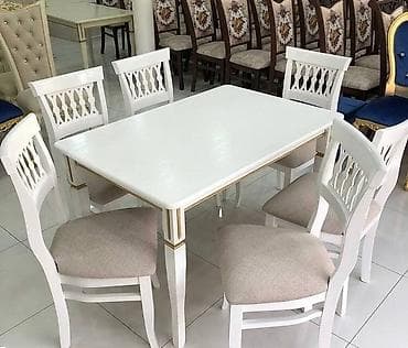 Mətbəx üçün, Açılmayan, Dördbucaq masa, 6 stul — 5