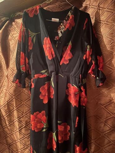 женские платья комбинация: Qadın paltarları dəsti 1) FIMKA markalı çiçək naxışlı şifon/til — 7