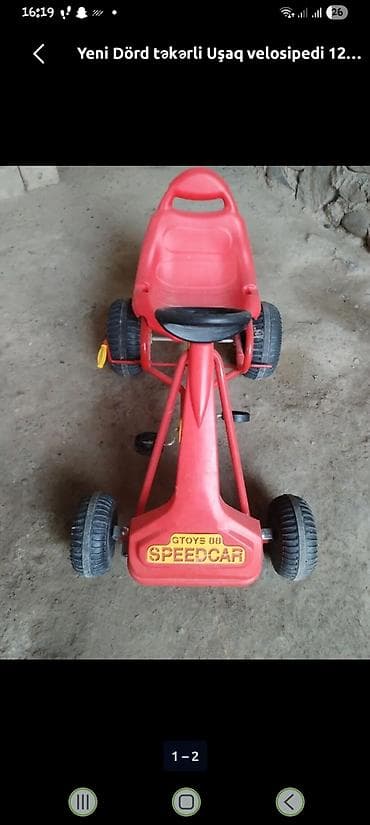 Uşaq pedallı dörd təkərli karting tipli nəqliyyat vasitəsi (GTOYS