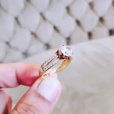 tək qaş: Nişan, Üzük, Sarı qızıl, 585 Əyar — 2