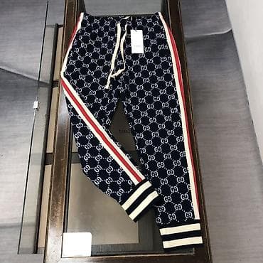 Спортивные Мужские брюки, Gucci, M, цвет - Голубой — 1