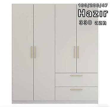 Bitkilər: Açılan, 4 qapılı Düz dolab, Qarderob, paltar dolabı — 2