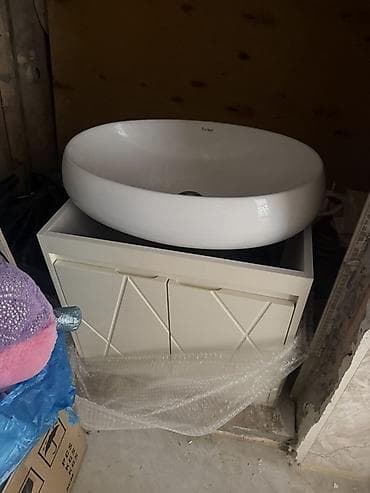 hamam tuşlari: Vanna otağı üçün lavabo və alt dolab dəsti TƏZƏ çanaq Tukuaz — 4