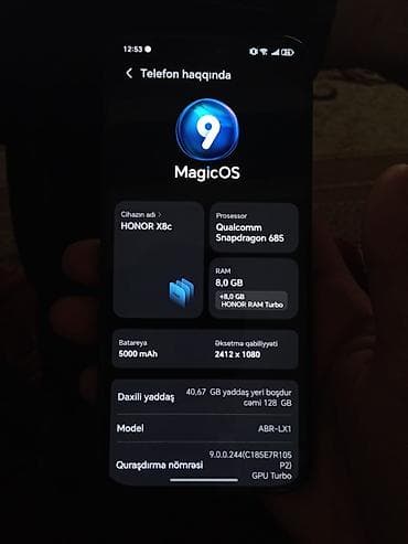 hp 2000 qiymeti: Honor X8c, 128 GB, Barmaq izi — 3