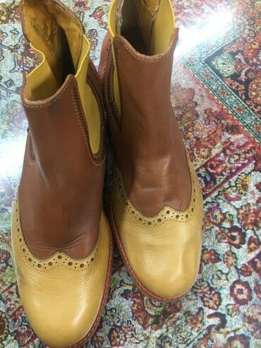 kişi üçün qırmızı çəkmələr: Qısaboğaz, Ölçü: 40.5, rəng - Qara, Yeni — 6