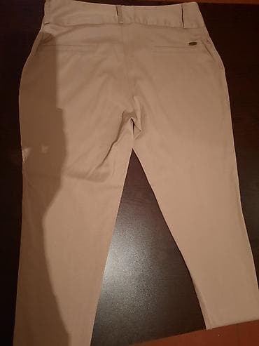 Пальто: Bej rəngli qadın şalvarı - Kəsim: dar/sli̇m fit, düz balaq - Bel — 2