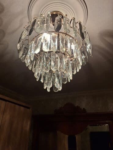 listur alti: Çılçıraq, 7 lampa, Şüşə — 2