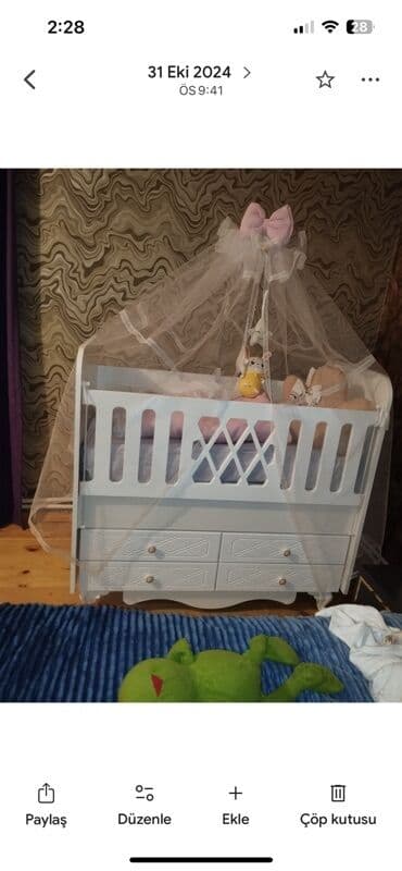 2 mərtəbəli çarpayı: Oğlan və qız üçün, Yeni, Dördbucaq, Beşik, Dəst ilə, Matras ilə, Yellənmə mexanizm ilə — 1