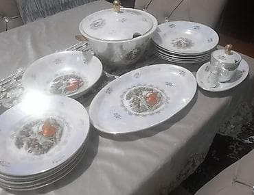 nahar desti: Nahar dəsti, rəng - Ağ, Farfor, Madonna, 6 nəfərlik, Çexiya — 2