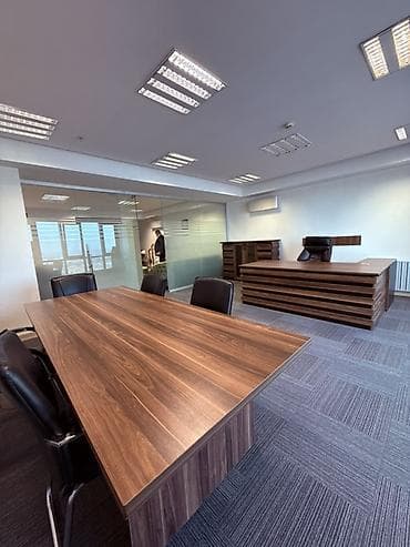 Təcili satılır! Ofis mebel dəsti – müasir dizayn, qoz ağacı — 3