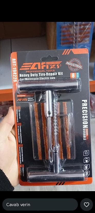 kamaz tekerleri: AFIXS Heavy Duty Tire Repair Kit – 8 hissə Peşəkar təkər təmir dəsti — 1