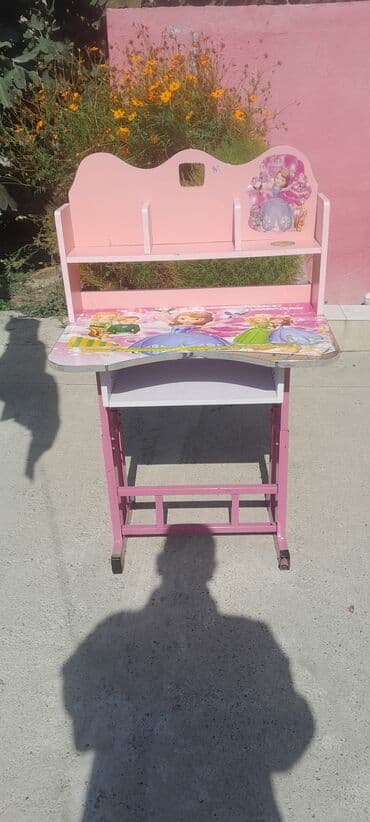 набор для рисования бишкек: Для девочки, Без выдвижных ящиков, Письменный стол, Без стульев — 4