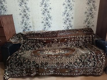 Divan üçün İşlənmiş Xovlu rəng - Qəhvəyi Yataq örtüyü — 2