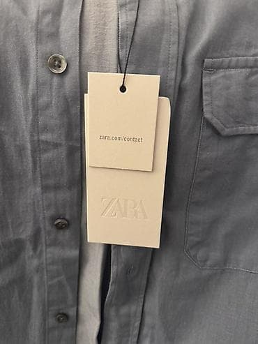 zara dəst: Köynək, Zara, M, rəng - Boz — 4