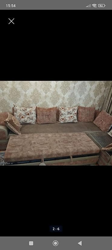 oturaca: Künc divan dəsti - Forma: L-şəkilli künc divan - Rəng/üslub: isti — 1