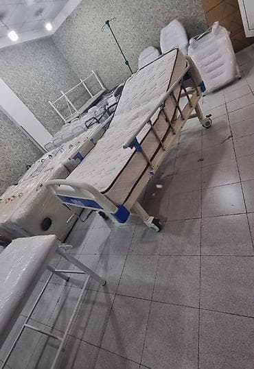 seyf demir qapi: İkiqollu mexaniki xəstəxana çarpayısı - Mexaniki tənzimləmə: Ayaq — 1