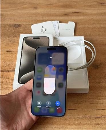 mac pro: IPhone 15 Pro Max, 512 GB, Natural Titanium, Zəmanət, Simsiz şarj, Face ID — 6
