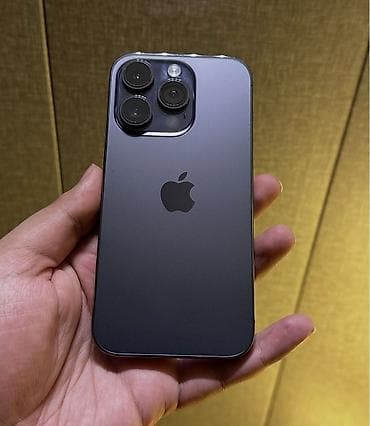 iphone notebook: IPhone 14 Pro, 256 GB, Deep Purple, Zəmanət, Qırıq, Simsiz şarj — 1