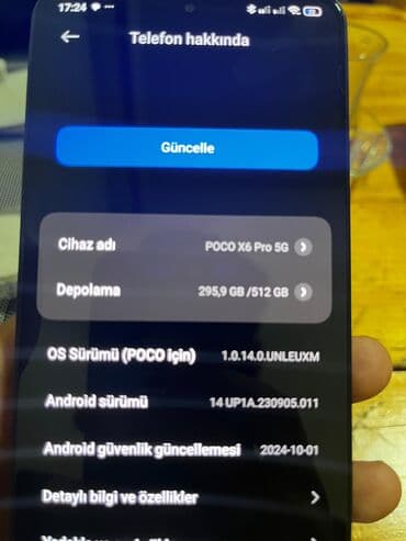 poko x 3 pro: Poco X6 Pro 5G, 512 GB, rəng - Qara, Barmaq izi — 1