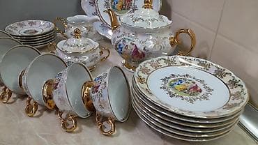 dolab satisi: Çay dəsti, Farfor, 6 nəfərlik, Çexiya — 4