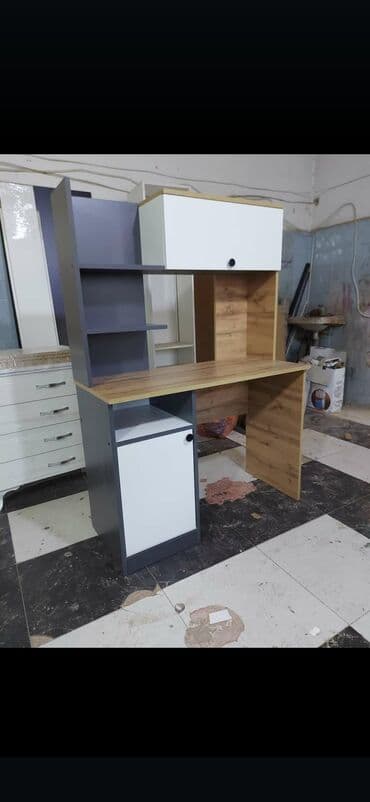 dizayn mebel: Oğlan və qız üçün, Yeni, Siyirməli, Yazı masası, Stulsuz — 1