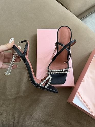 Məhsul: Qadın zərif sandal - Rəng: Qara - Dizayn: Kvadrat burunlu — 2