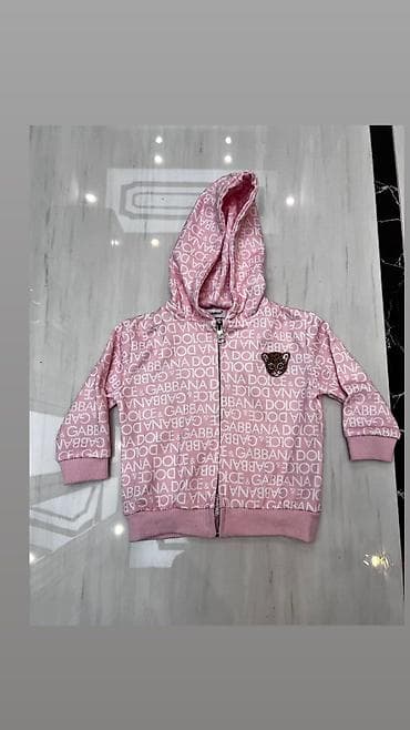 Koftalar, sviterlər: Dolce Gabbana Uşaq üçün kapüşonlu jaket 12-18 ay - Rəng: açıq çəhrayı — 2