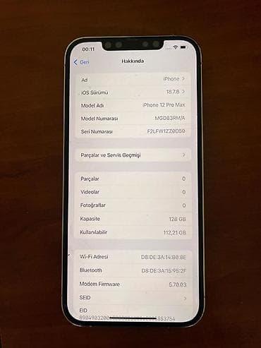 macbook pro 17: IPhone 12 Pro Max, 128 GB, Gümüşü, Face ID — 4