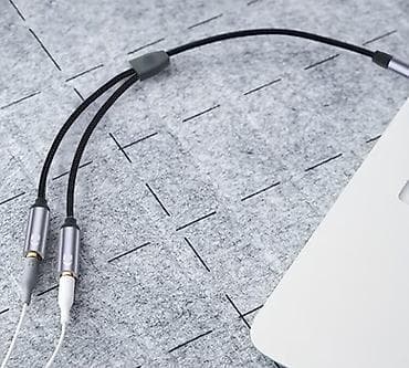 ucuz printer satilir: Premium keyfiyyətdə 3.5 mm Aux Audio Y Splitter (Qulaqlıq Çoxaldıcı — 1