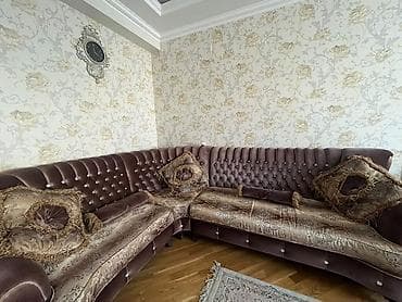 Угловой диван, Б/у, Нераскладной, Велюровая ткань — 1