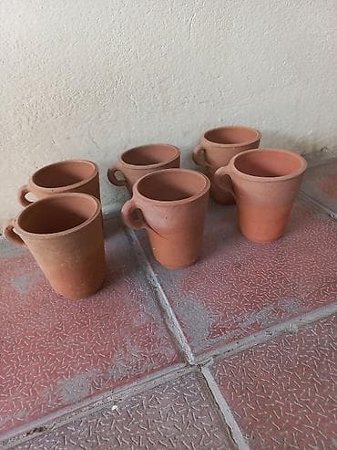 desler: Fincanlar, rəng - Narıncı, Keramika, 6 ədədli dəst — 1