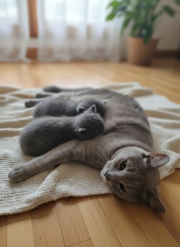 sarı pişik: Ana British Shorthair, ata Scottish Fold – elit boz pişik balaları — 1